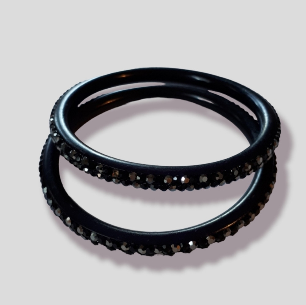 Black crystal bangels